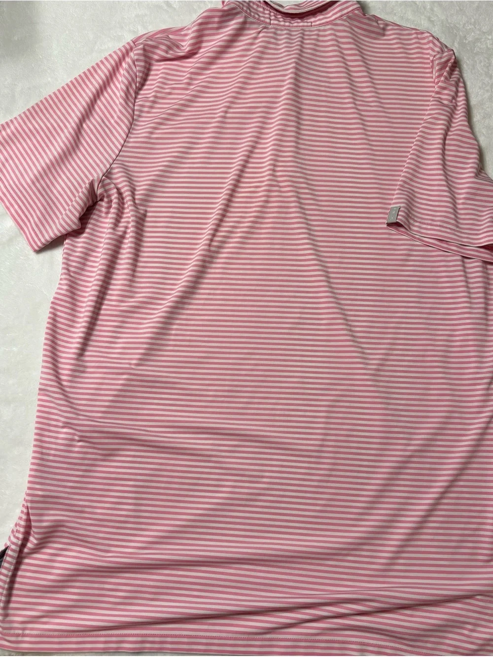 Ralph Lauren Men's Pink and White Striped Polo
